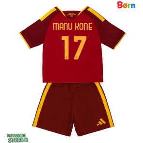 AS Roma Manu Kone #17 Replika Babytøj Hjemmebanesæt Børn 2026-27 Kortærmet (+ Korte bukser)